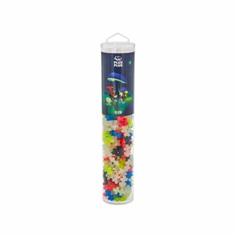 Set constructie Plus-Plus, tub 240 piese, Glow Mix, culori fluorescente - poza 1