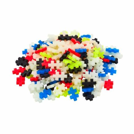 Set constructie Plus-Plus, tub 240 piese, Glow Mix, culori fluorescente - poza 3