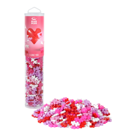 Set constructie Plus-Plus, tub 240 piese, I Love You Mix, culorile iubirii - poza 5