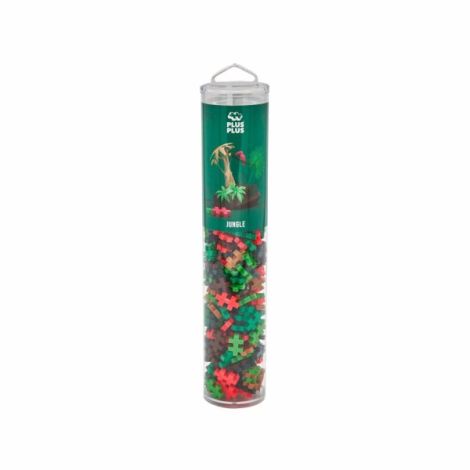 Set constructie Plus-Plus, tub 240 piese, Jungle Mix, culorile junglei - poza 1