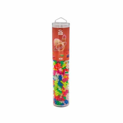 Set constructie Plus-Plus, tub 240 piese, Neon Mix, culori fluorescente - poza 1
