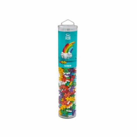 Set constructie Plus-Plus, tub 240 piese, Rainbow Mix, culorile curcubeului - poza 1