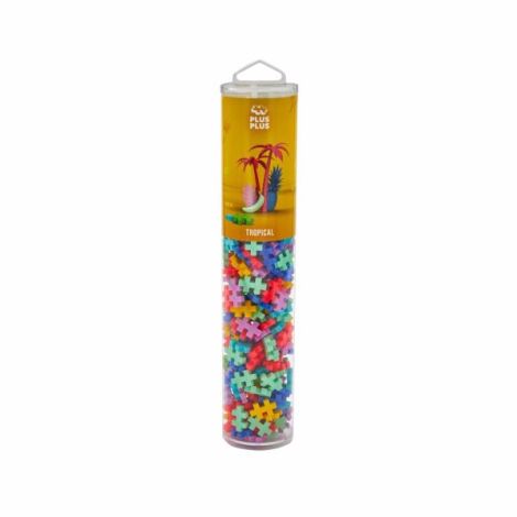 Set constructie Plus-Plus, tub 240 piese, Tropical Mix, culori tropicale - poza 1