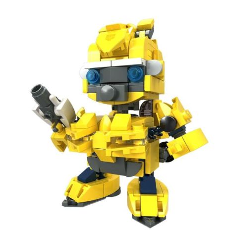 Set constructie Robot Galben , erou transformabil, 221 piese - poza 2