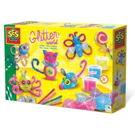 Set copii de creat animale din plastilina cu accesorii si sclipici - poza 1