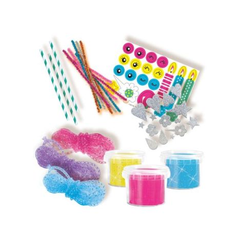Set copii de creat animale din plastilina cu accesorii si sclipici - poza 2