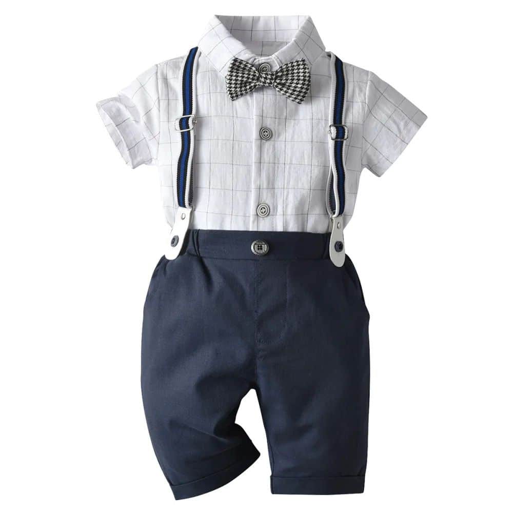 Set Costum Baieti Elegant Albastru Casian - 18-24 luni - poza 4