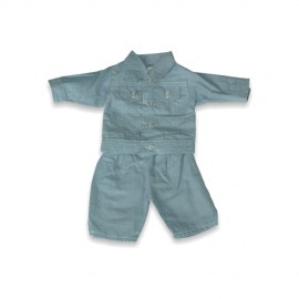 Set costum jeans pentru papusi 38-42 cm