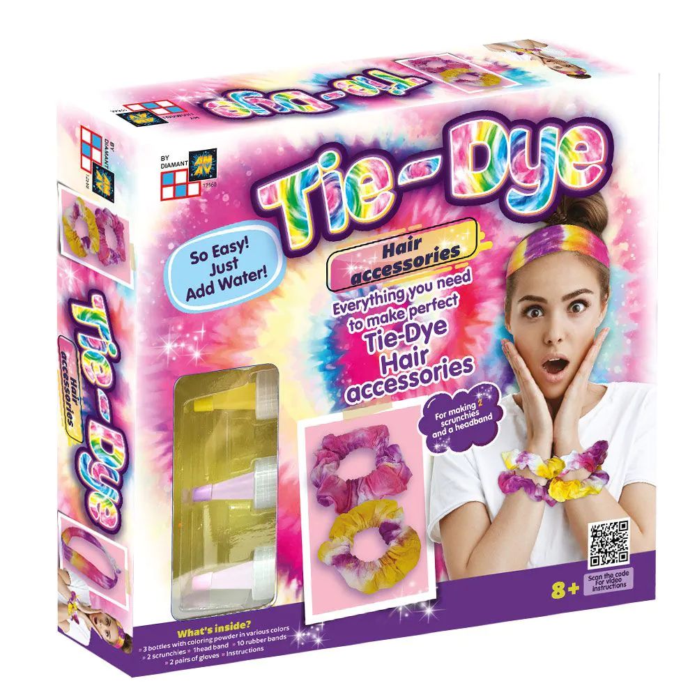 Set creatie accesorii de par colorate AM-AV Tie-Dye Fashion Time - poza 1