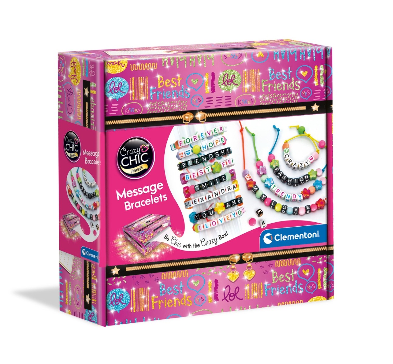 Set creatie bratari Clementoni Crazy Chic Message Bracelet - poza 2