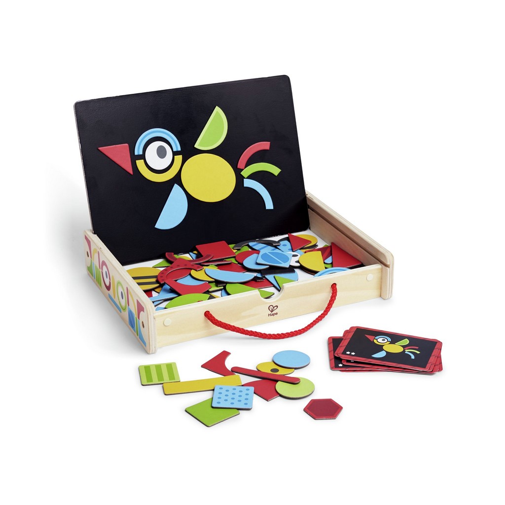 Set creatie magnetic Hape Magic Art Box 111 piese - poza 1