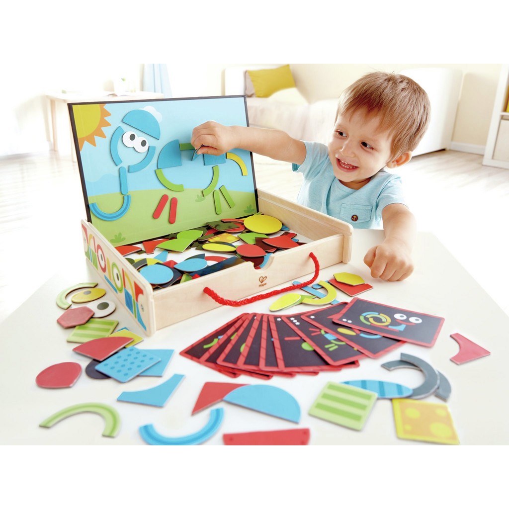 Set creatie magnetic Hape Magic Art Box 111 piese - poza 4