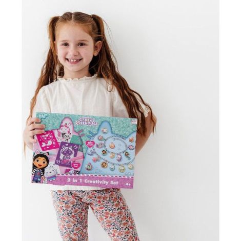 Set creativ 2 in 1, Bratari cu sclipici si carioci spray, Gabby s Dollhouse - poza 5