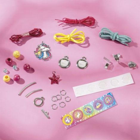Set creativ 2 in 1 - Bratari curcubeu si gentuta cu unicorni - poza 2