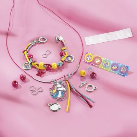Set creativ 2 in 1 - Bratari curcubeu si gentuta cu unicorni - poza 3