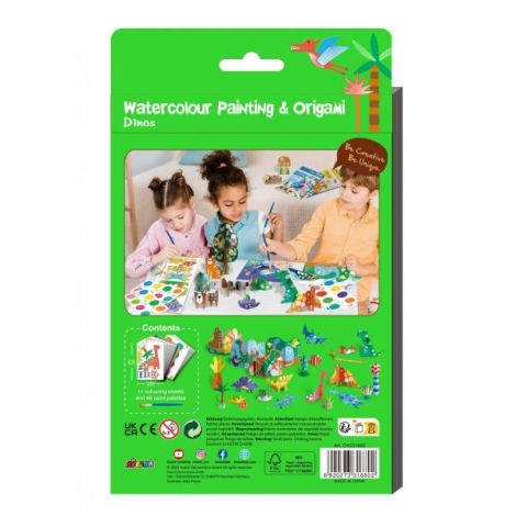 Set creativ 2 in 1 - Pictura si Origami - Dinozauri - poza 2