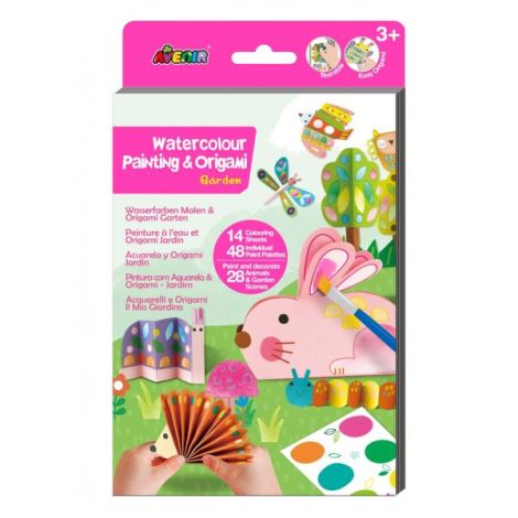 Set creativ 2 in 1 - Pictura si Origami - Gradina - poza 1