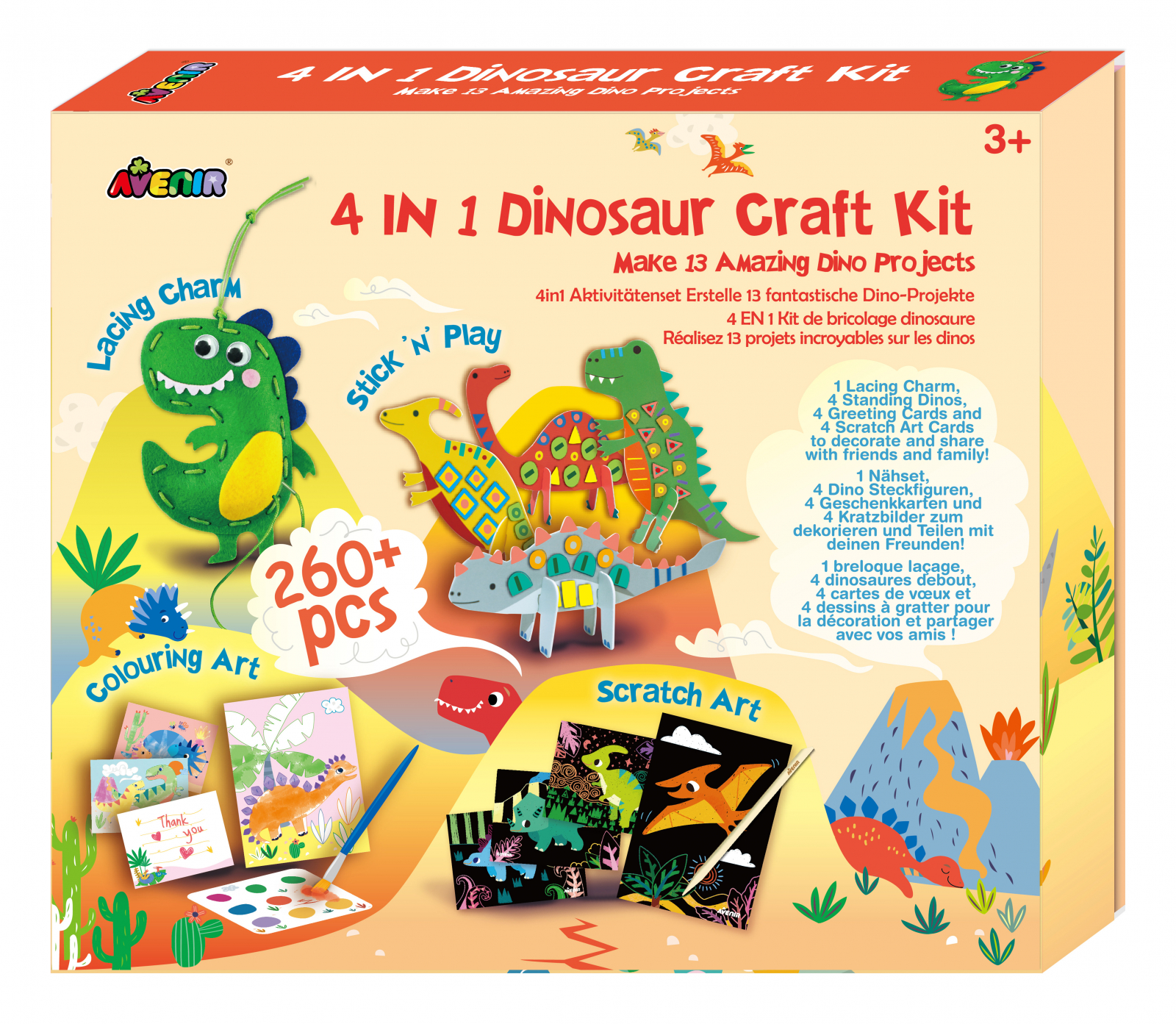 Set creativ 4 in 1 - Dinozauri