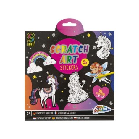 Set creativ, 5 abtibilduri XL de razuit, Grafix - poza 1