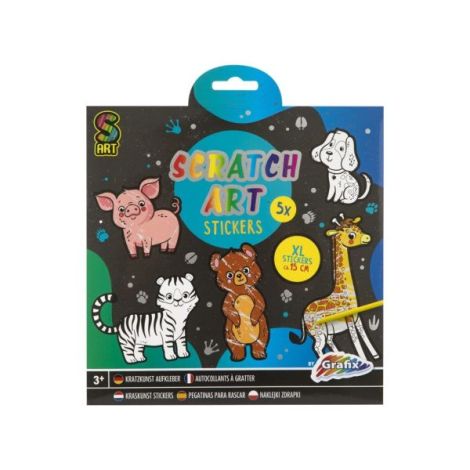 Set creativ, 5 abtibilduri XL de razuit, Grafix - poza 1