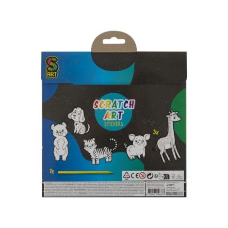 Set creativ, 5 abtibilduri XL de razuit, Grafix - poza 2