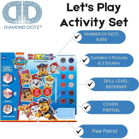 Set creativ 6 in 1, Patrula Catelusilor, pictura cu diamante - poza 3