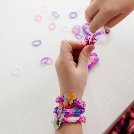 Set creativ bratari din elastice colorate, Disney Princess - poza 4