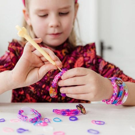 Set creativ bratari din elastice colorate, Disney Princess - poza 5