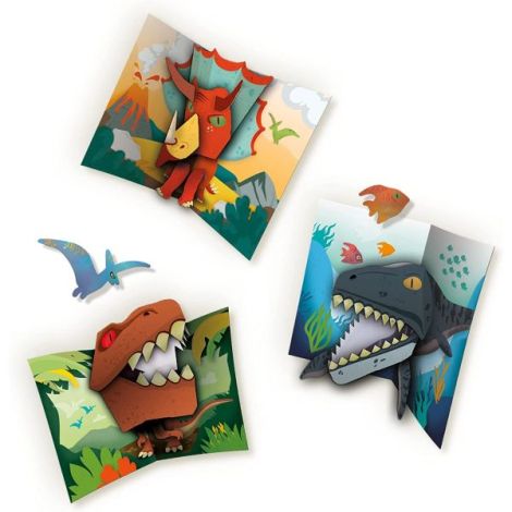 Set creativ - Carduri pop-up dinozauri - poza 3