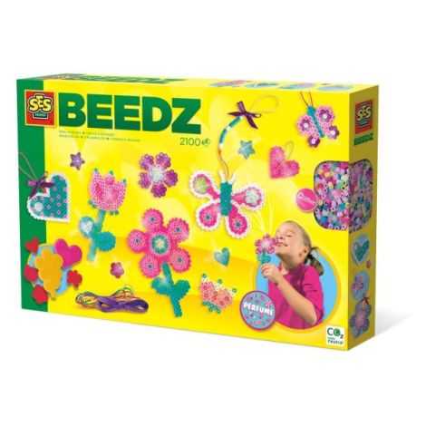 Set creativ copii Beedz - Margele de calcat Flori si Inimi parfumate - poza 1