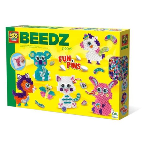 Set creativ copii Beedz – Margele de calcat Funpins animale - poza 1