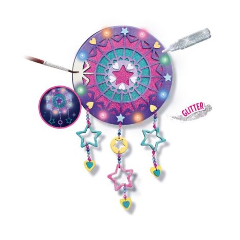 Set creativ copii - Capcana de vise cu ghirlanda luminoasa cu tematica galaxie - poza 4