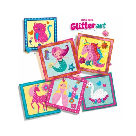 Set creativ copii - Decorare autocolante cu sclipici fara mizerie - poza 2
