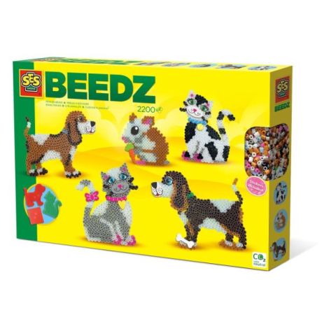 Set creativ copii - Margele de calcat cu Animale Beedz - poza 1