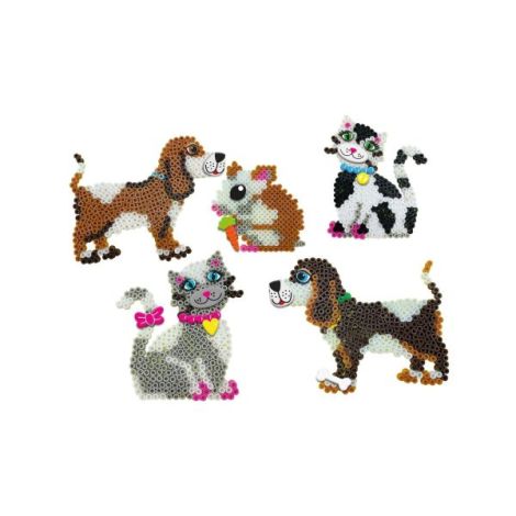 Set creativ copii - Margele de calcat cu Animale Beedz - poza 2