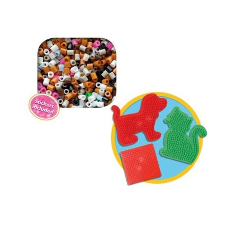 Set creativ copii - Margele de calcat cu Animale Beedz - poza 3