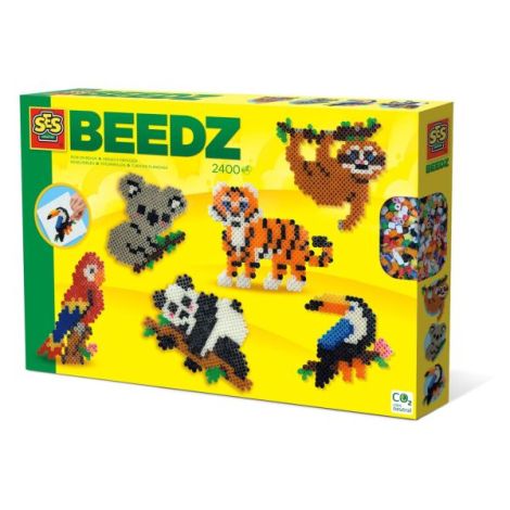 Set creativ copii - Margele de calcat cu Animale din Jungla Beedz - poza 1