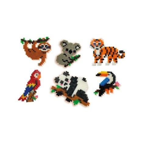 Set creativ copii - Margele de calcat cu Animale din Jungla Beedz - poza 2