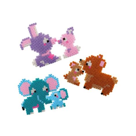 Set creativ copii - Margele de calcat cu Animale Zoo Beedz - poza 3
