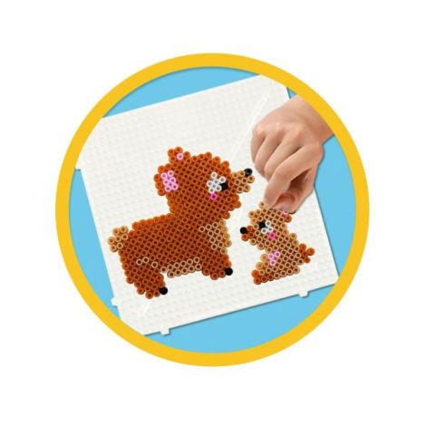 Set creativ copii - Margele de calcat cu Animale Zoo Beedz - poza 4