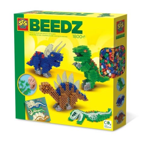 Set creativ copii - Margele de calcat cu Dinozauri Beedz - poza 1