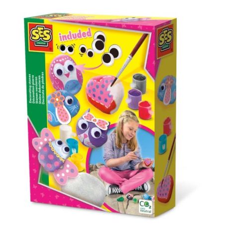Set creativ copii - Picteaza si decoreaza pietre - poza 1