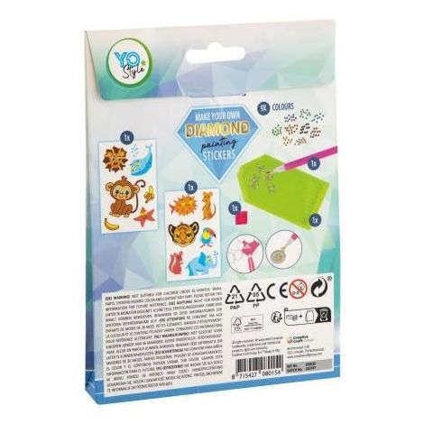 Set creativ, Creeaza propriile abtibilduri cu strasuri, Diamond paint stickers, Grafix - poza 2