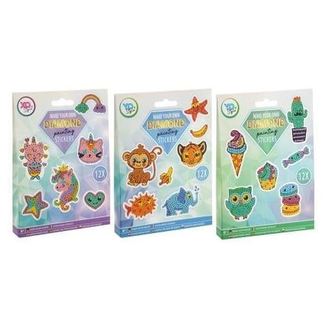 Set creativ, Creeaza propriile abtibilduri cu strasuri, Diamond paint stickers, Grafix - poza 4