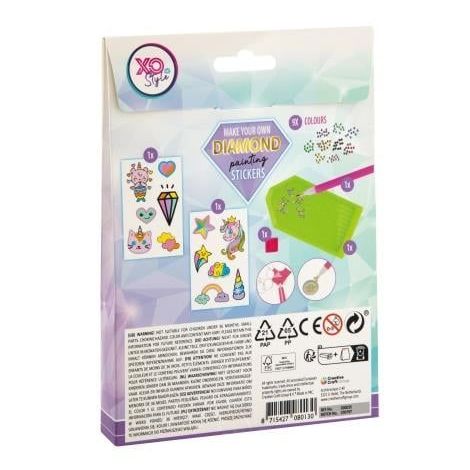 Set creativ, Creeaza propriile abtibilduri cu strasuri, Diamond paint stickers, Grafix - poza 2