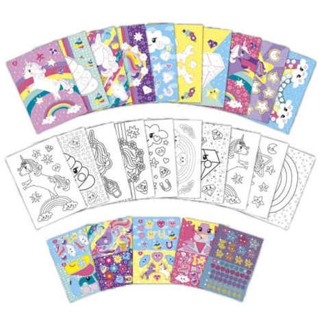 Set creativ cu abtibilduri cu unicorni, lipeste pe numere - poza 3