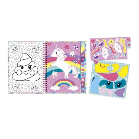 Set creativ cu abtibilduri cu unicorni, lipeste pe numere - poza 4