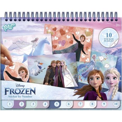 Set creativ cu abtibilduri, lipeste pe numere, Disney Frozen - poza 1