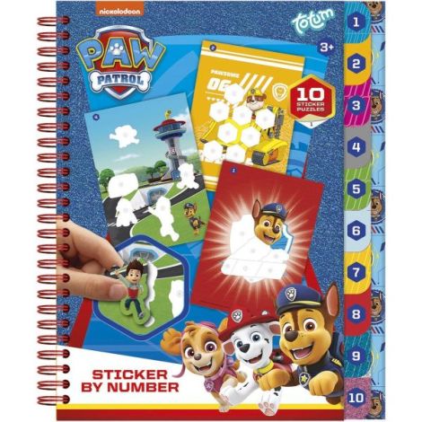 Set creativ cu abtibilduri, lipeste pe numere, Paw Patrol, Patrula Catelusilor - poza 1