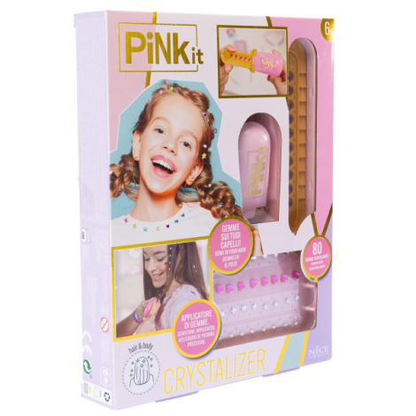 Set creativ cu aplicator multifunctional de cristale si pietre decorative - Pink It Crystalizer - poza 1